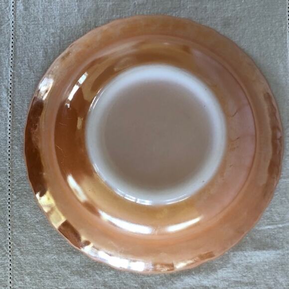 Vintage Fire King by Anchor Hocking Peach Lustre Vegetable Serving Bowl - Picture 5 of 7